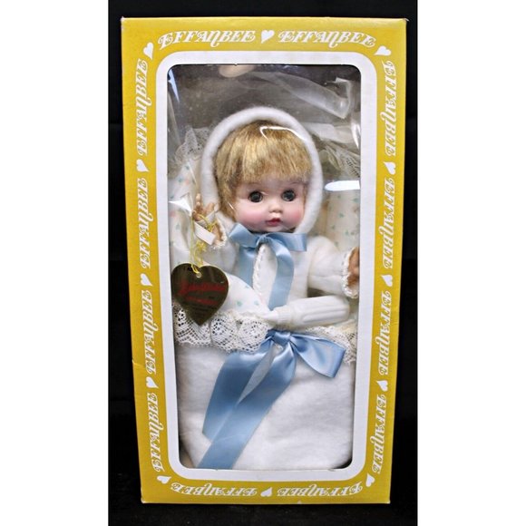 VTG 1971 NIB Baby Winkie Effanbee Blonde 12" Baby Play Doll Open Close Blue Eyes